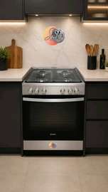CUISINIERE INDESIT 4FEUX A GAZ 60X60 FOUR A GAZ GRIS