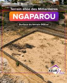 Terrain à vendre allée des Milliardaires Ngaparou