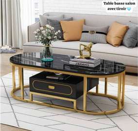 Table basse de salon design marbre