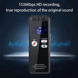 Dictaphone portable noir enregistreur vocal 8GO