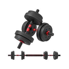 Haltères 15kg Musculation Réglable avec Barre d'extension