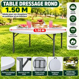 - Table Pliante Événementielle 150 cm