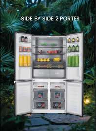 Réfrigérateur Side by Side inox avec distributeur glace eau