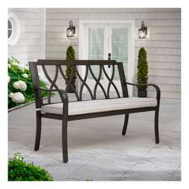 Banc de jardin avec structure en alu, avec coussin
