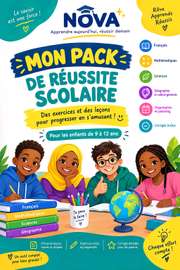 NOVA pack réussite scolaire enfants 9-12 ans