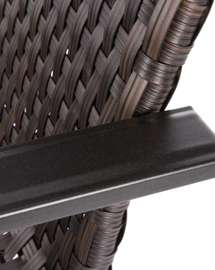 Set de six fauteuils de jardin en rotin synthétique