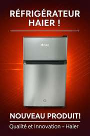 REFRIGERATEUR HAIER BAR 2PORTES 125LITRES PM
