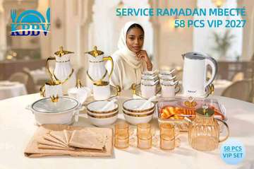 Service Ramadan MBECTE 58 pièces VIP doré 2027
