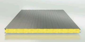 Panneau isolant sandwich 60mm laine minérale gris