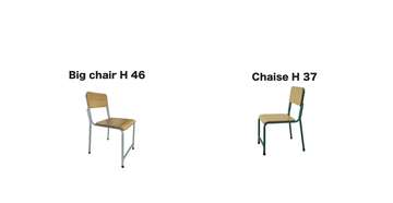 Chaise scolaire robuste et confortable