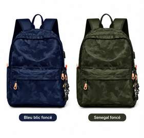 Sac à dos camouflage bleu ou senegal foncé pratique