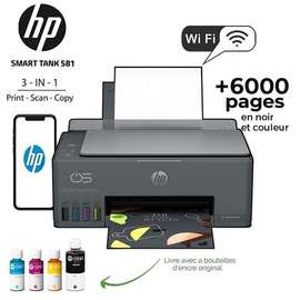 Imprimante Hp Tank 581 - Impression Photocopie Scanner  Wifi