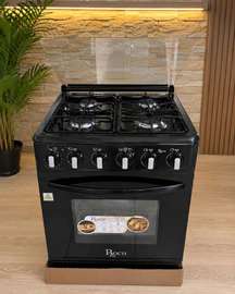 CUISINIERE 4FEUX ROCH 60X60 FULL OPTION NOIR RGC60G4GB
