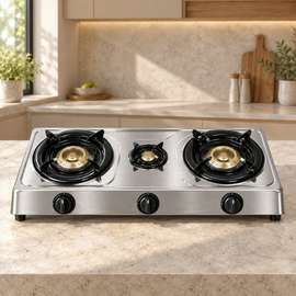PLAQUE SILTAL 3FEUX A GAZ INOX S3BS