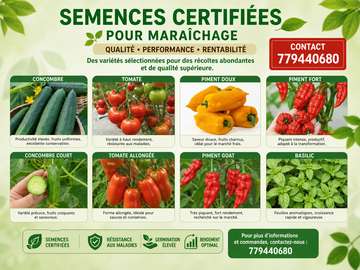 Semences certifiées maraîchage rendement élevé qualité