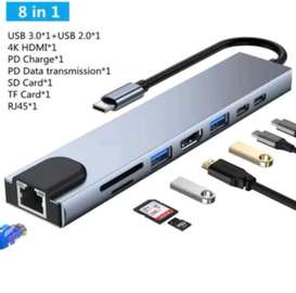 HUB USB C, Adaptateur USB C 8 en 1