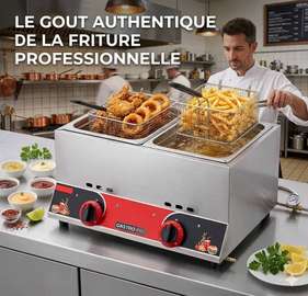Friteuse à Gaz Professionnelle Double Bac