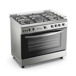 CUISINIERE 5FEUX TECNOLUX 90X60 A GAZ INOX TEC90