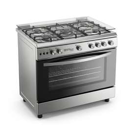 CUISINIERE 5FEUX TECNOLUX 90X60 A GAZ INOX TEC90