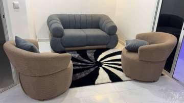 Salon moderne 4 places en tissu