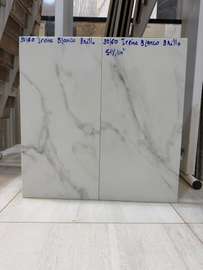 Carrelage blanc brillant effet marbre 30x60 cm