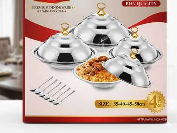 4 Plats de Service Premium en Inox