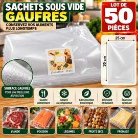 Sachets Sous Vide Gaufrés 25 × 35 cm – 50
