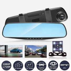 Dashcam Voiture Avant et Arrière FHD Rétroviseur 4,3 pouces