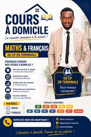 Cours à domicile maths français du CP à Terminale