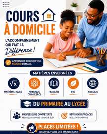 Cours à domicile maths physique chimie au lycée