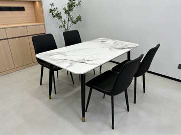 Table à manger 4 chaises Marbre