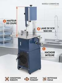 scie à os électrique acier inoxydable 2 en 1
