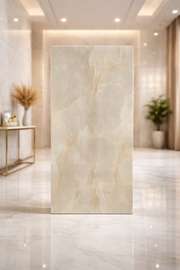 Carrelage effet marbre blanc 60x120 cm céramique