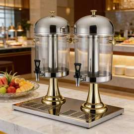 Distributeur à jus inox 8L avec robinet et plateau
