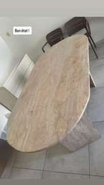 Table en travertin