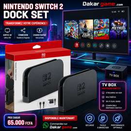 Nintendo Switch 2 Station de charge  4 k noir rapide