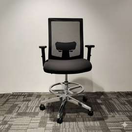 Chaise de bureaux haute noire maille respirante