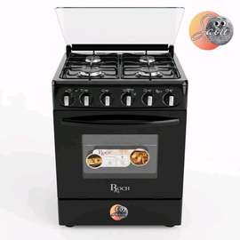 CUISINIERE ROCH 4FEUX 60X60 FULL OPTION NOIR RGC60G4GB