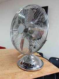 Ventilateur vintage métal chromé 3 vitesses puissant