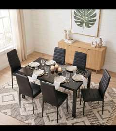 Ensemble table à manger avec 6 chiasse