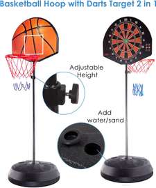 Ensemble 2 en 1 Jeu de basket-ball avec jeu de fléchettes