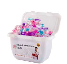 Capsules lessive multicolores boîte hermétique 30 pcs