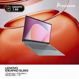 Lenovo Slim 3  Dual Core  4GB RAM 128GB SSD - Écran 15,6"