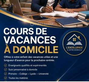 COURS DE VACANCES PROGRAMME FRANÇAIS À DOMICILE OU EN LIGNE