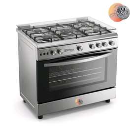 CUISINIERE TECNOLUX 5FEUX 90X60 A GAZ INOX TEC90