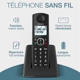 Téléphone Fixe Sans Fil solo - ALCATEL F530