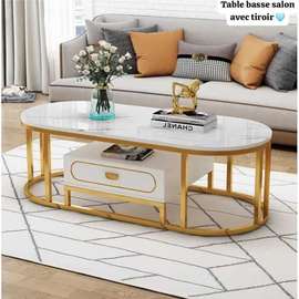 Table basse de salon design marbre