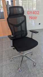 Chaise bureau GY402 noir maille accoudoirs ajustables