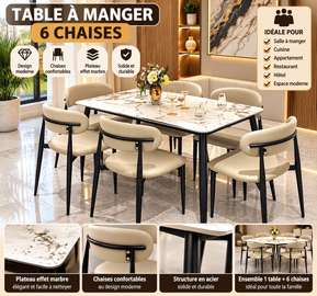 Table à Manger avec 6 Chaises