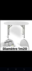 Table dressée ronde 1m20